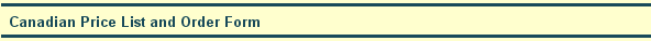 Canadian Order Form