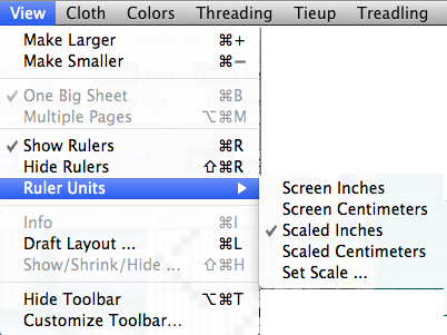 ruler submenu 